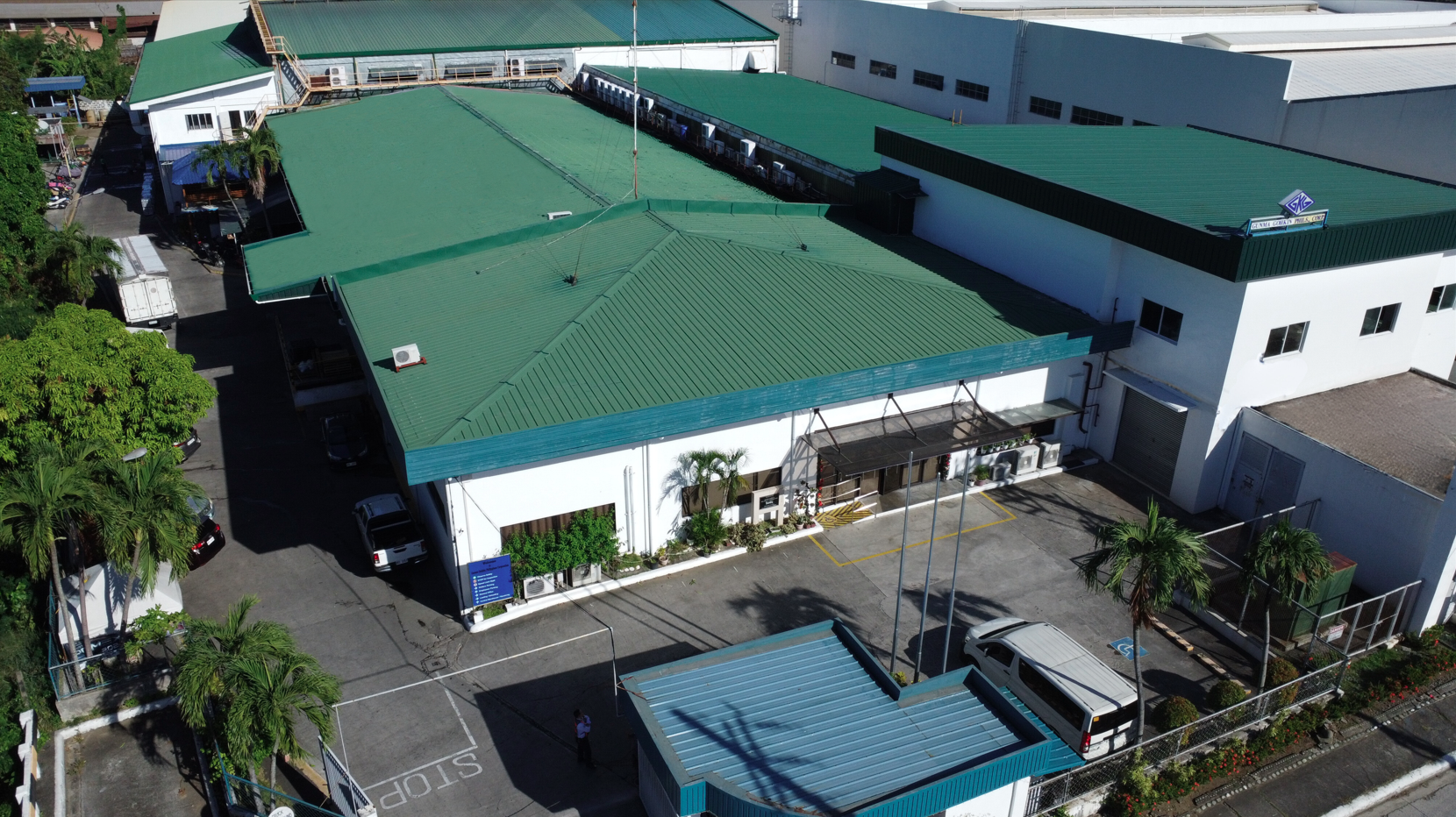 Aerial view of the Gunma Gohkin facility